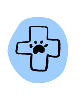 Vet sign with paw